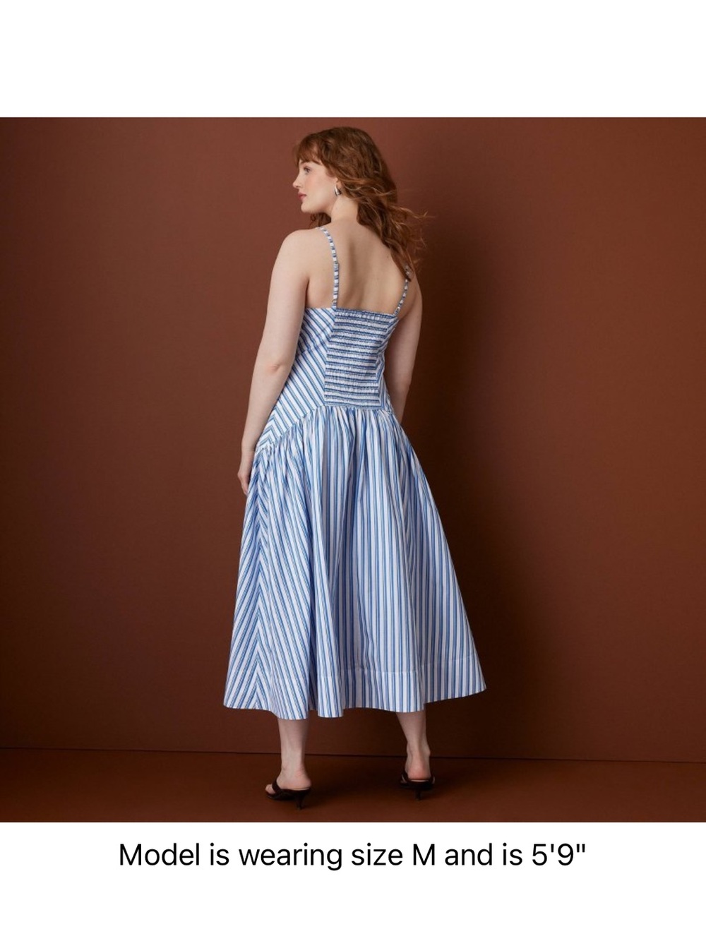 Striped Drop-Waist Midi Dress from Rosie Assoulin - Picture 5 of 6